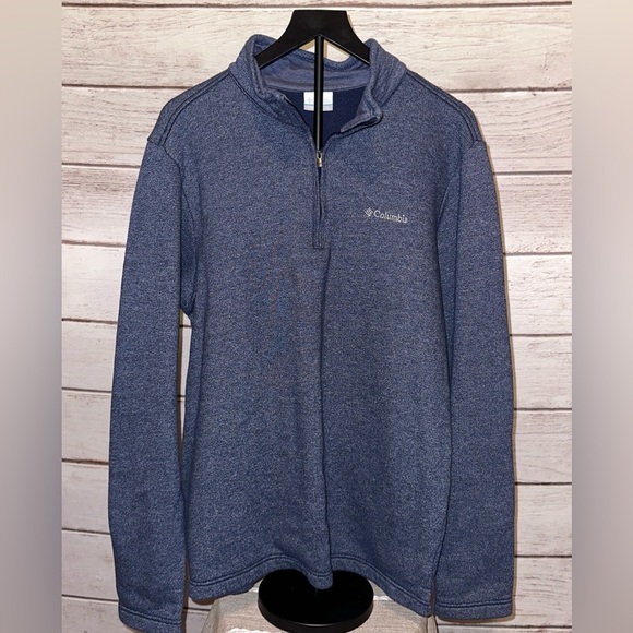 Columbia Blue Quarter-Zip Pullover Size Xl, Casual Wear, Work Wear,Office Attire - Picture 2 of 4